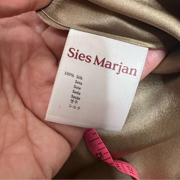 NWT Sies Marjan silk shell tank top clay tan Sz 10 - Picture 6 of 7